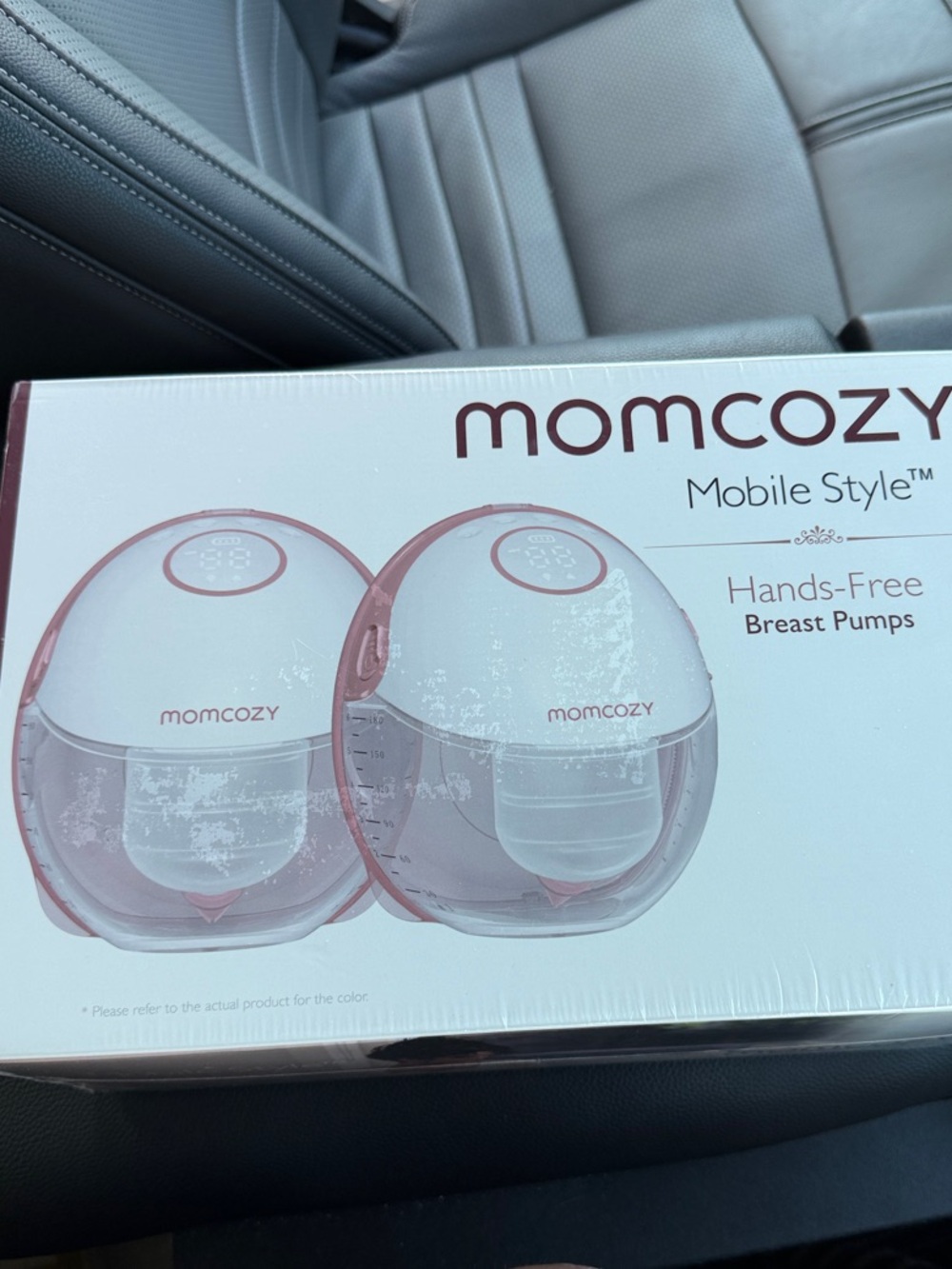 BRAND NEW Momcozy Mobile Style Hands-Free Breast Pump - Pink and White